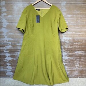 Lafayette 148 New York NWT Mirasol Wool A Line Dress Career Classic Womens 16W